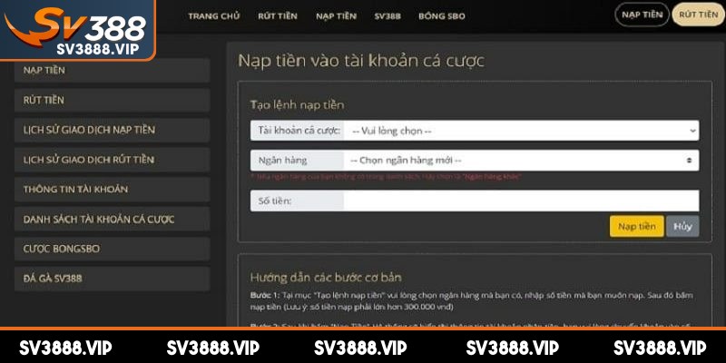 Thắc mắc về nạp tiền SV388 của người chơi đều được nhà cái giải đáp kịp thời